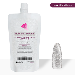 Sparkle Silver Dip Powder- D34